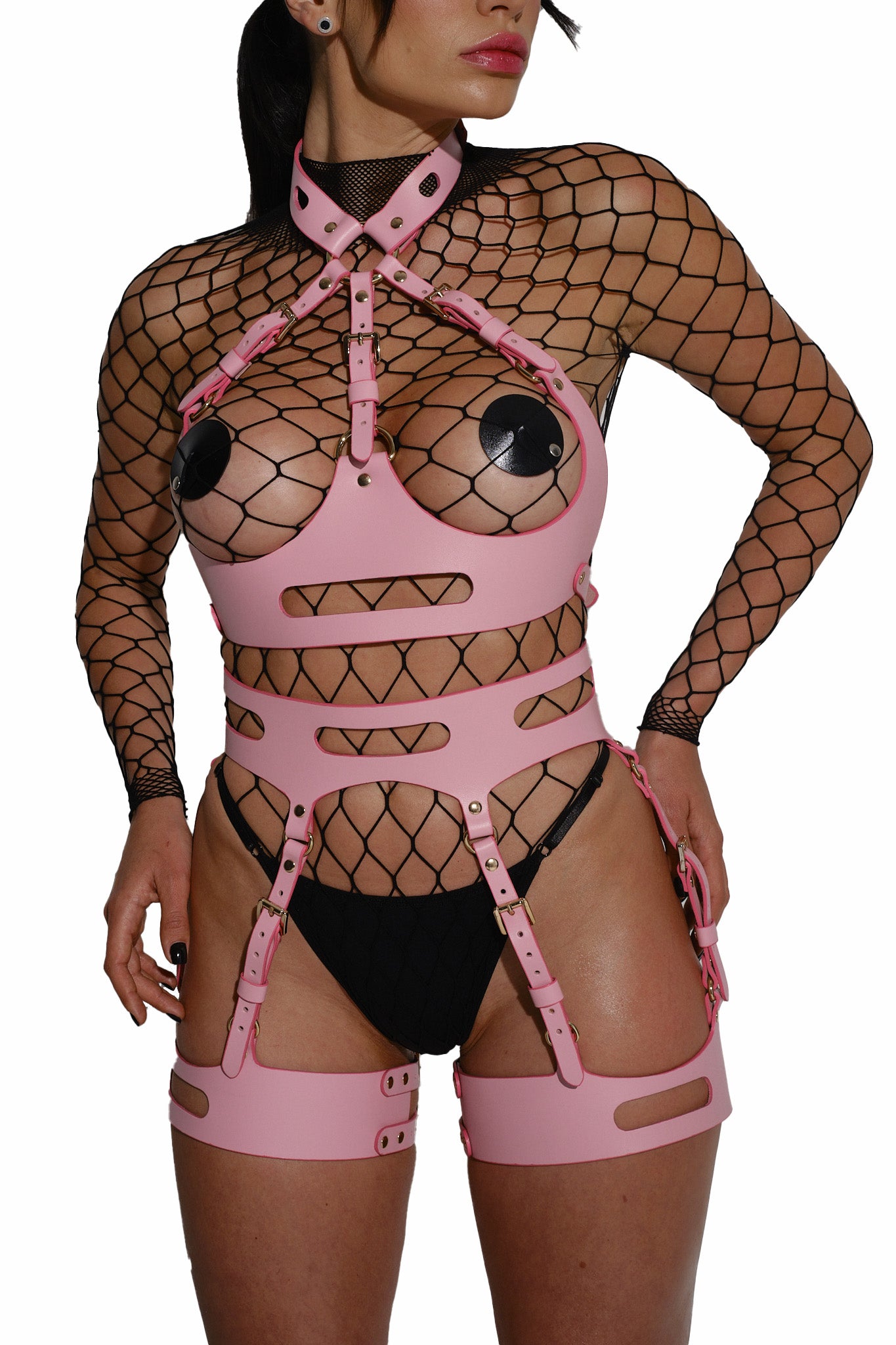 Leather Set Glory ( Harness & Garters )
