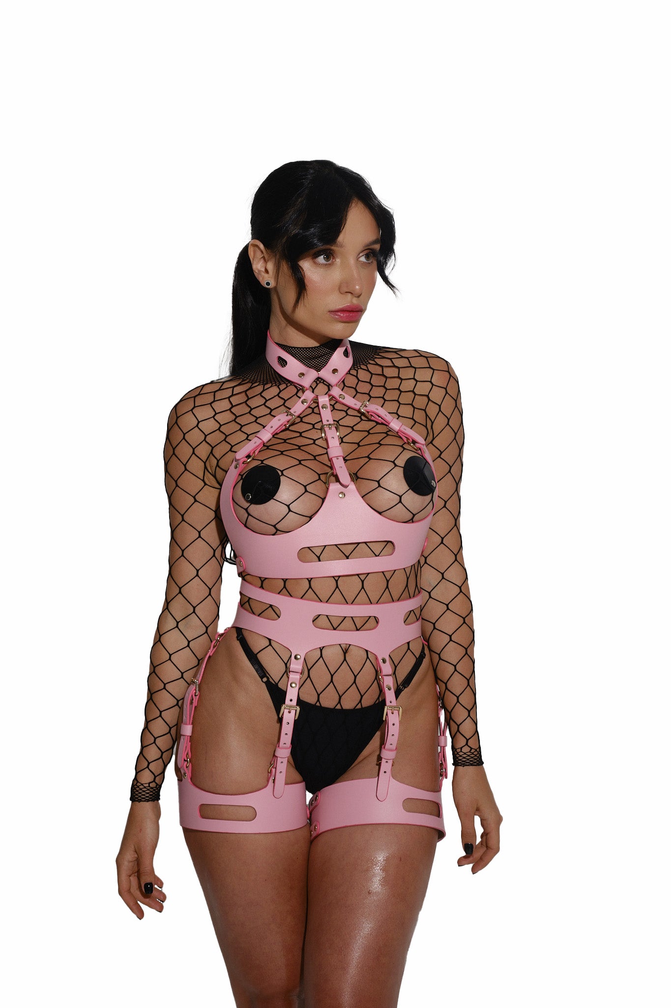 Leather Set Glory ( Harness & Garters )