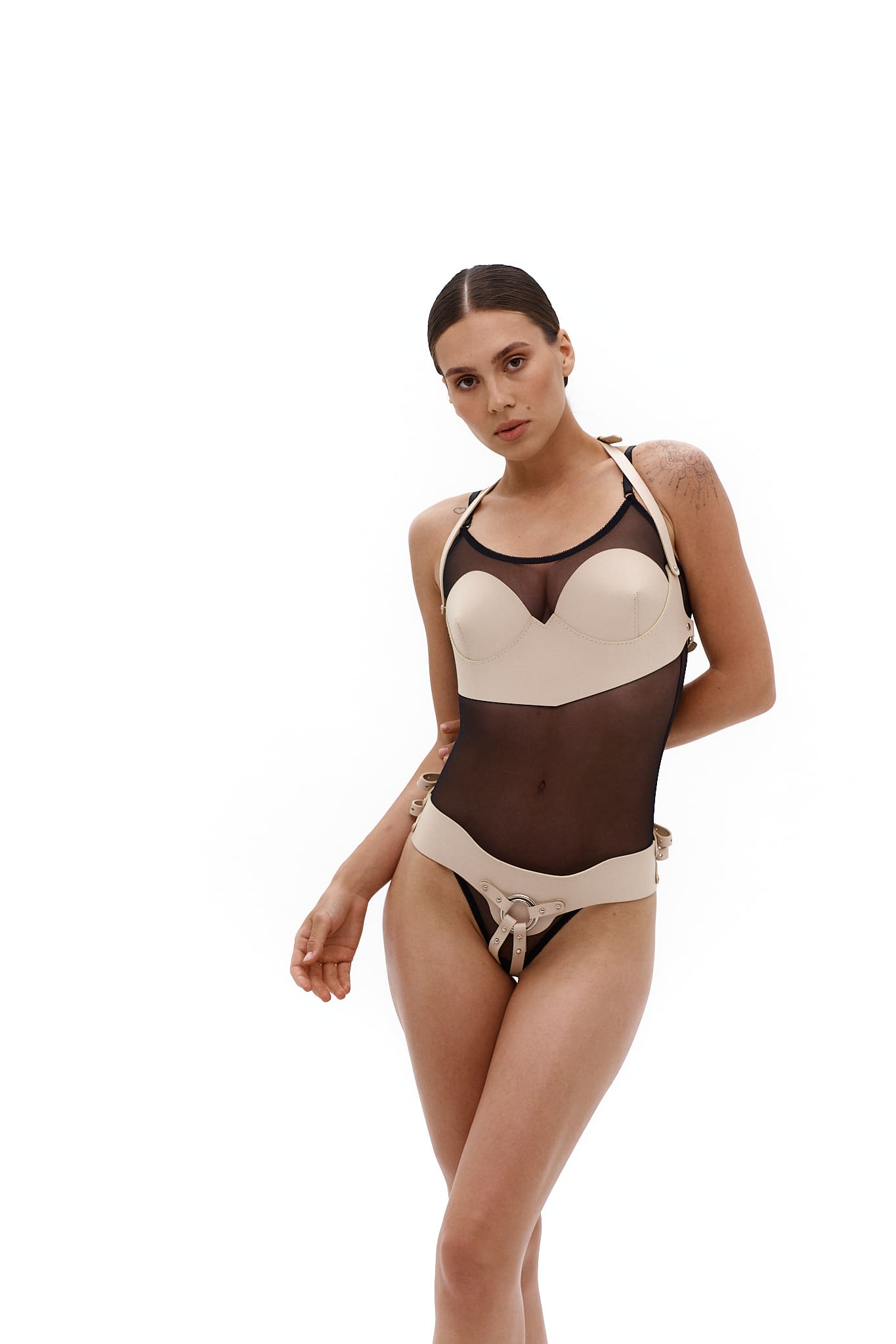 Leather Lingerie Set Sara (Bra & Strap-On harness)