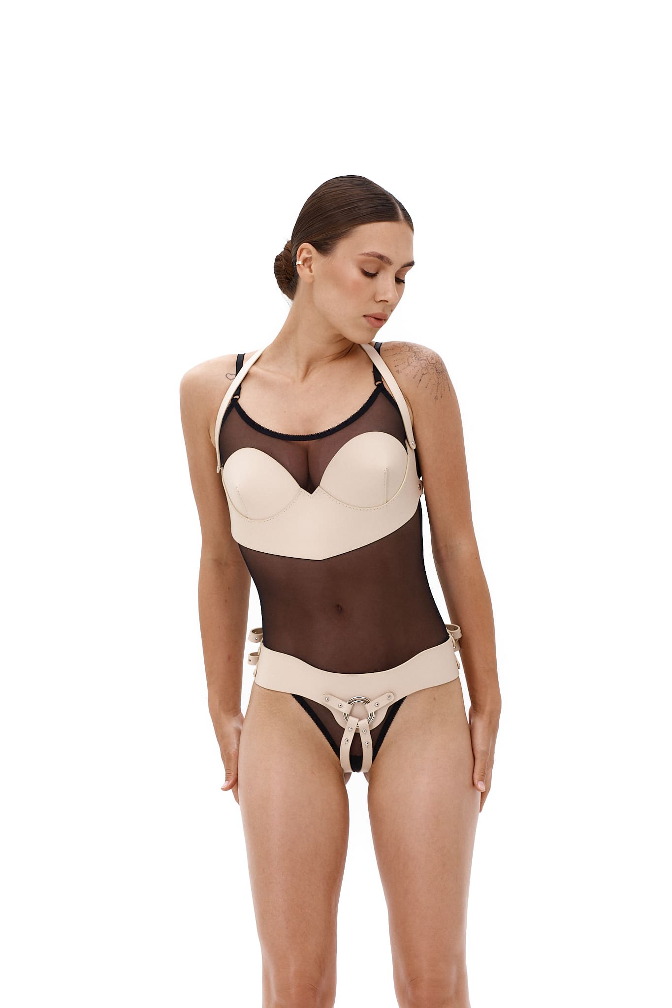 Leather Lingerie Set Sara (Bra & Strap-On harness)