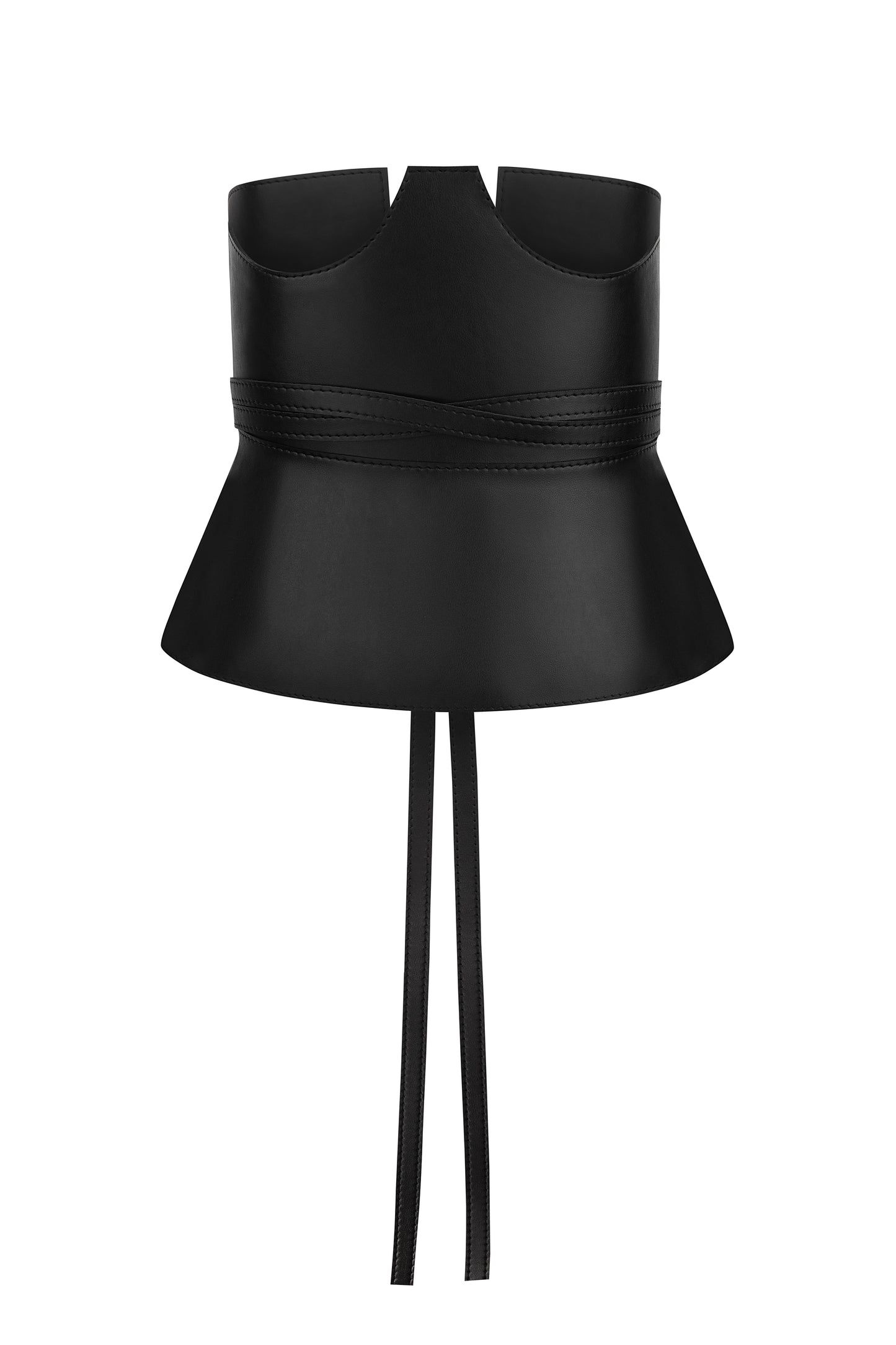 Black Eco-Leather Waist Corset Florence