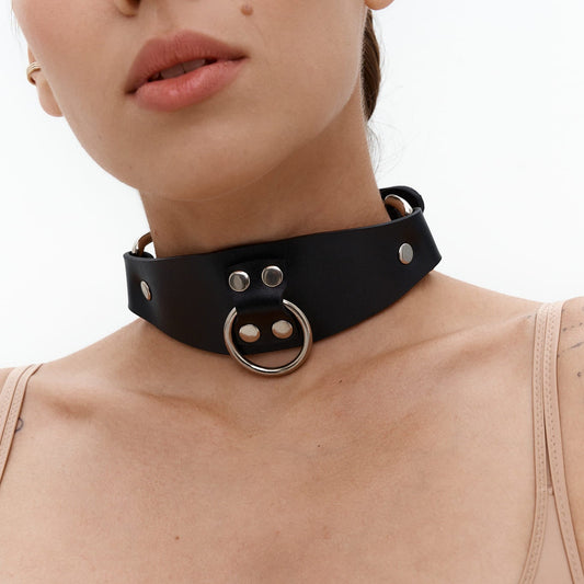 Leather Choker  Lily